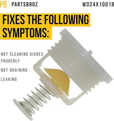 Miniatura 3 de PartsBroz WD24X10018 - Conjunto de pistón y tuerca, compatible con lavavajillas General Electric Kenmore Hotpoint Amana, reemplaza a AP2617344