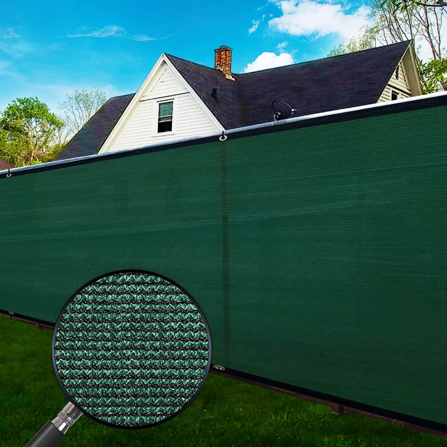 KANAGAWA 4' x 50' Privacy Fence Screen 4ft Dark Green Balcony Privacy Screen