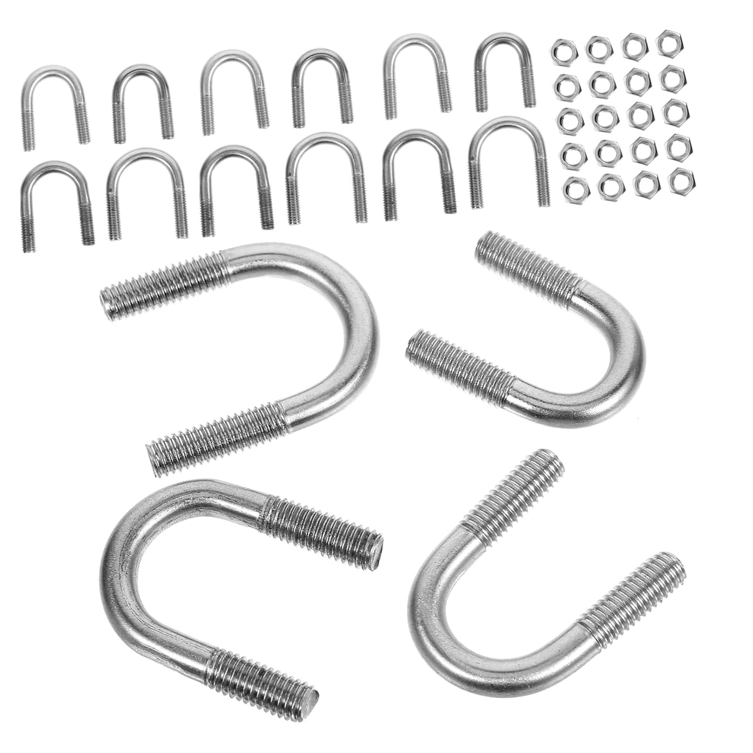 Gatuida U Shaped Tube Bolts Stainless Steel u Bolts Nuts Washers Wide for Pipe Clamp Fastening