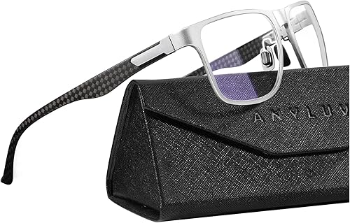 Miniatura 29 de ANYLUV Gafas de bloqueo de luz azul para hombre, gafas de juegos de computadora, ligeras, de metal Al-Mg, protección ocular antifatiga ocular