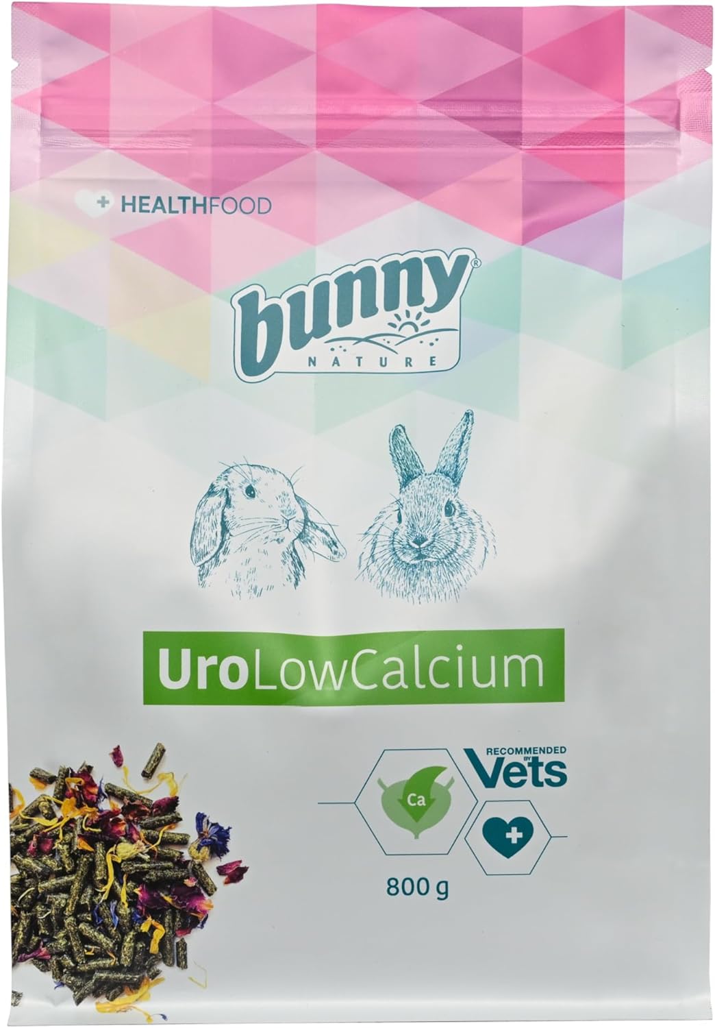 Bunny Nature UroLowCalcium – Super Premium Supplementary Rabbit Food – Low-Calcium Formula for Optimal Urinary Health - 1.8 lbs