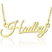 Ritach Custom Name Necklace - Personalized Stainless Steel Name Necklace Dainty Gold Name Plate Necklaces for Women Girls Personalized Gifts Birthday Gifts