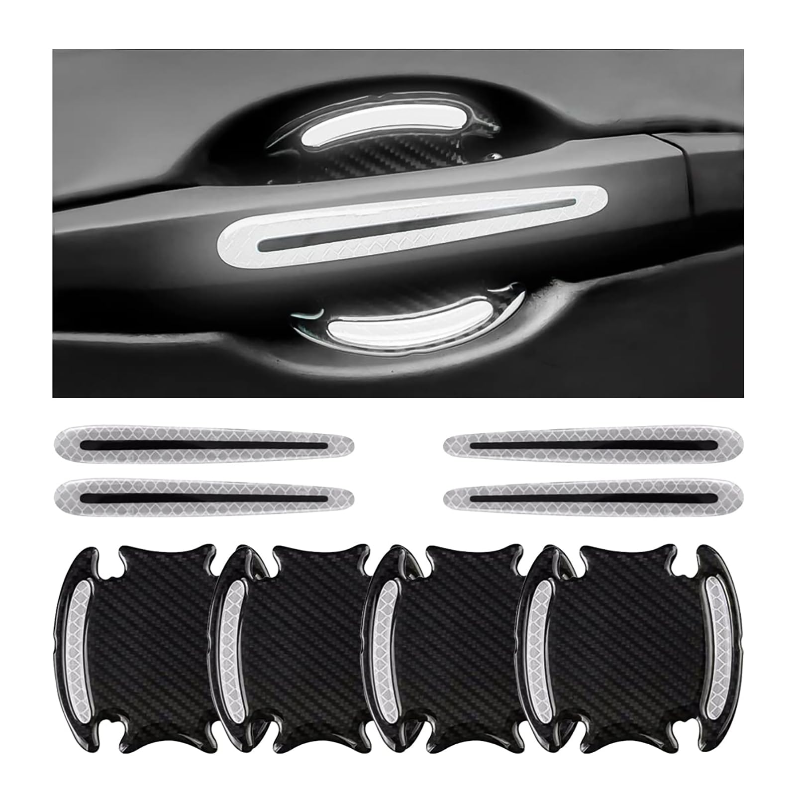 UWQXJJICP Car Door Handle Protectors, for Chery Omoda 5 C5 Fownix FX 2022-2025 Durable Anti-Scratches Car Door Handle Sticker Car Door Cup Handle Paint Protector Sticker,B