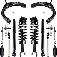 Vista 242 de Detroit Axle - Kit de puntales delanteros para Ford 2000-2004 Focus 2 puntales con muelle helicoidal 2 brazos de control inferiores con rótulas 2001