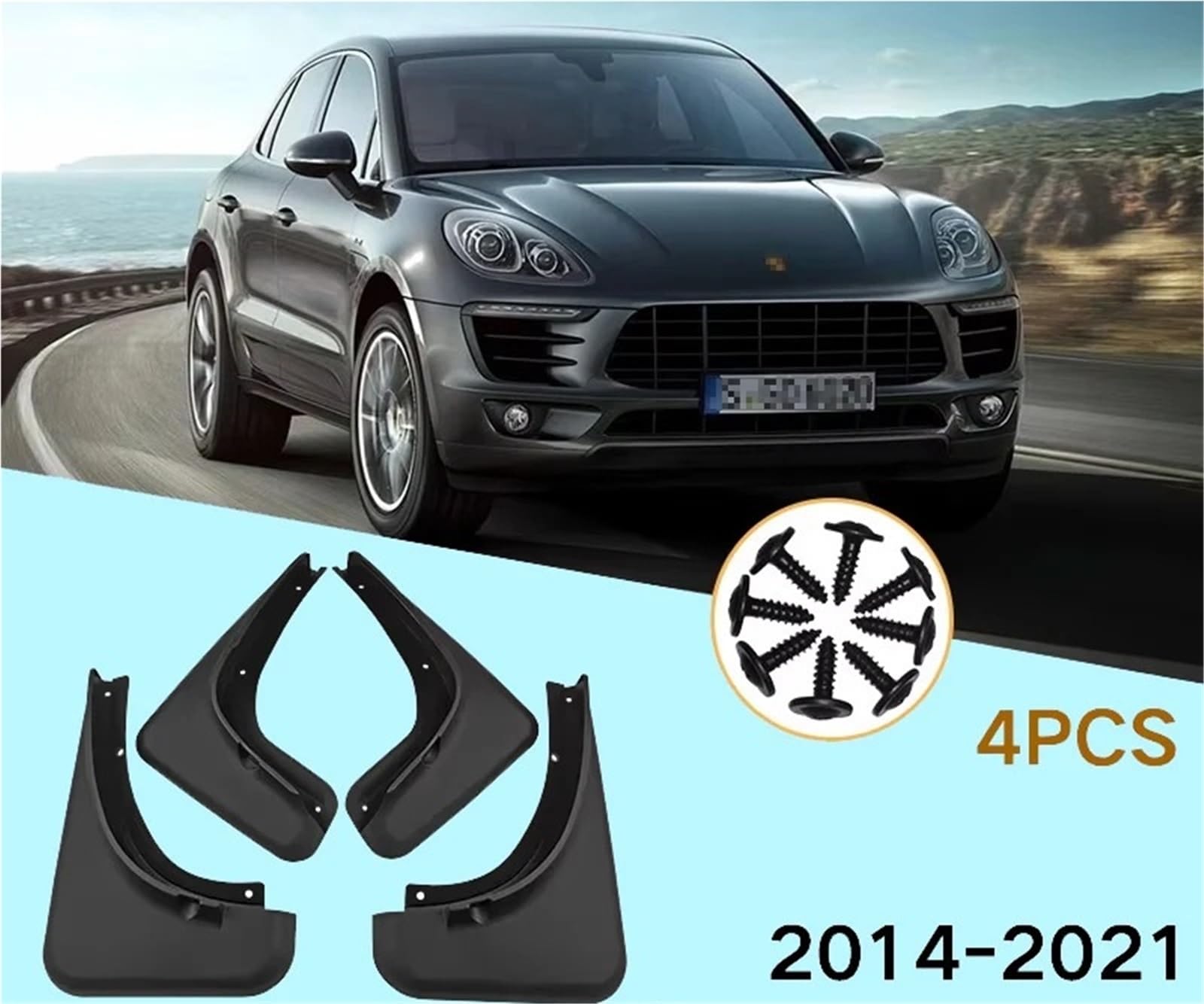 Pare-boue d'aile Garde-boue avant et Convient pour Porsche Macan 2014 – 2021 2016 2017 2018 2019 2020, accessoires de voiture