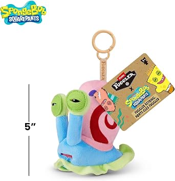 Fuggler SpongeBob 5-Inch Plush Keyring by ZURU, Funny Ugly Monster Bag Clip-on Stuffed Animal, Multiple Characters Available