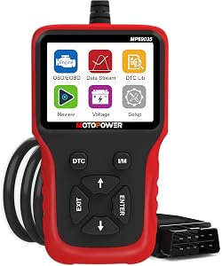 MOTOPOWER MP69035 Car OBD2 Scanner Code Reader Engine Fault Code Reader Scanner CAN Diagnostic Scan Tool for All OBD II Protocol Cars Since 1996, Red