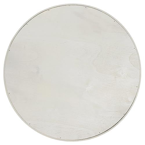 Miniatura 3 de Elegant Designs HG2013-GYS - Bandeja redonda decorativa de madera para servir de 13.75 pulgadas con asas, color gris