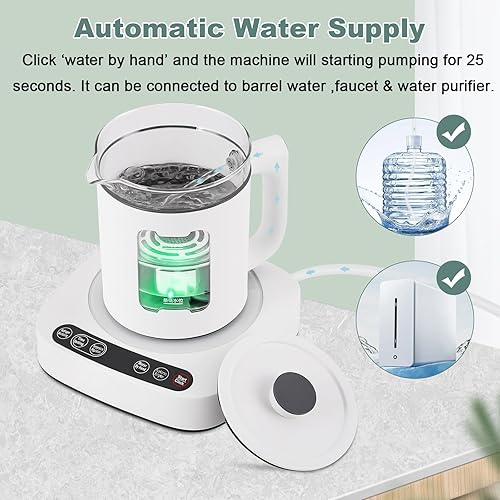 Miniatura 4 de Generador de agua de hidrógeno mejorado Máquina para hacer hidrógeno Tecnología SPE y PEM Jarra de agua de hidrógeno de 1600PPB Suministro