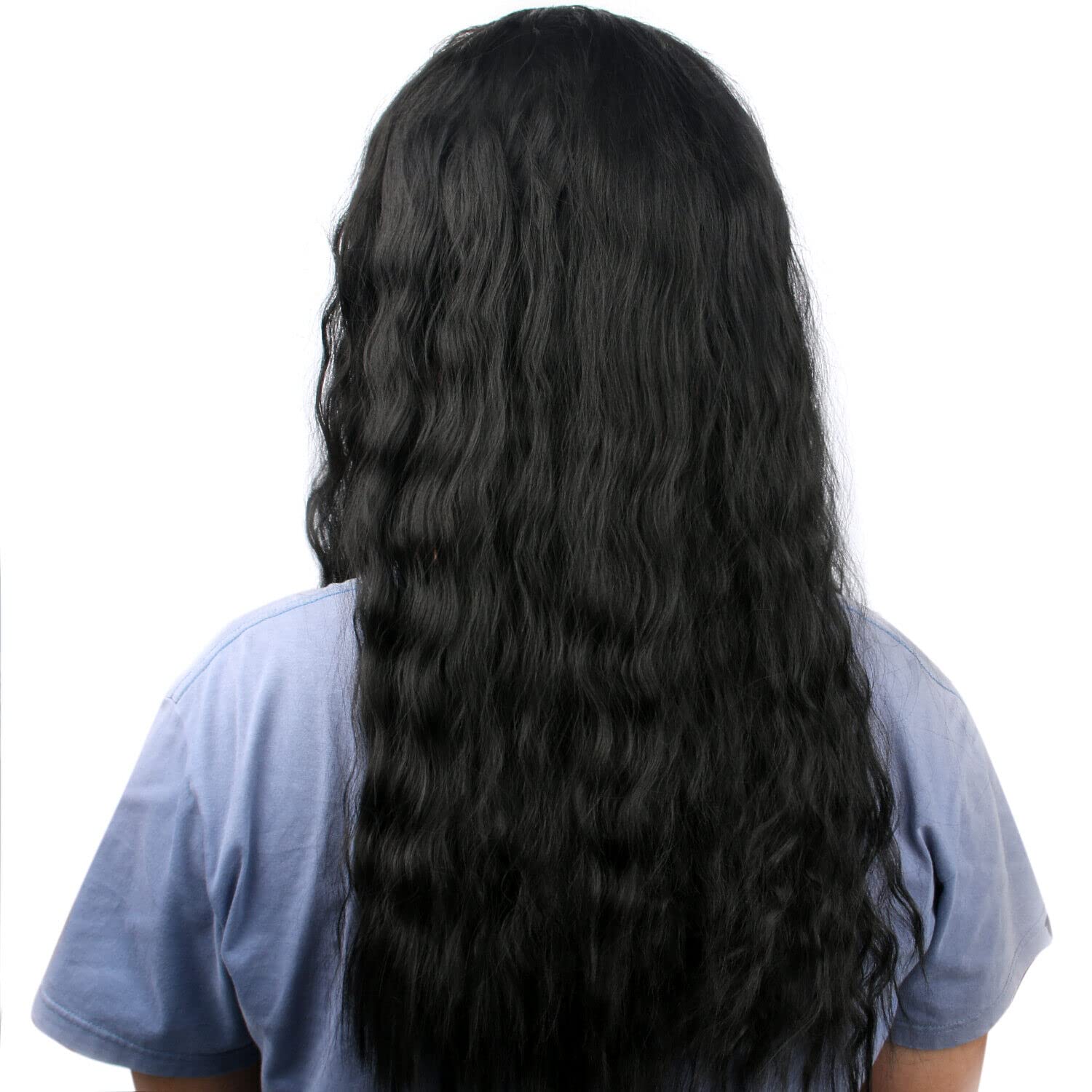 AA Black Lace Women\'s Brazilian Long Curly Wavy Hair Wig Amazon.com : AA Hair Lace Front Wig for Black Womens  main image 4