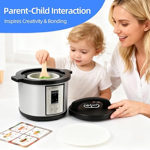 Miniatura 4 de Freidora de aire de madera de 15 piezas, juego de olla a presión de 18 piezas para niños, juguete de cocina con accesorios de alimentos, utensilios