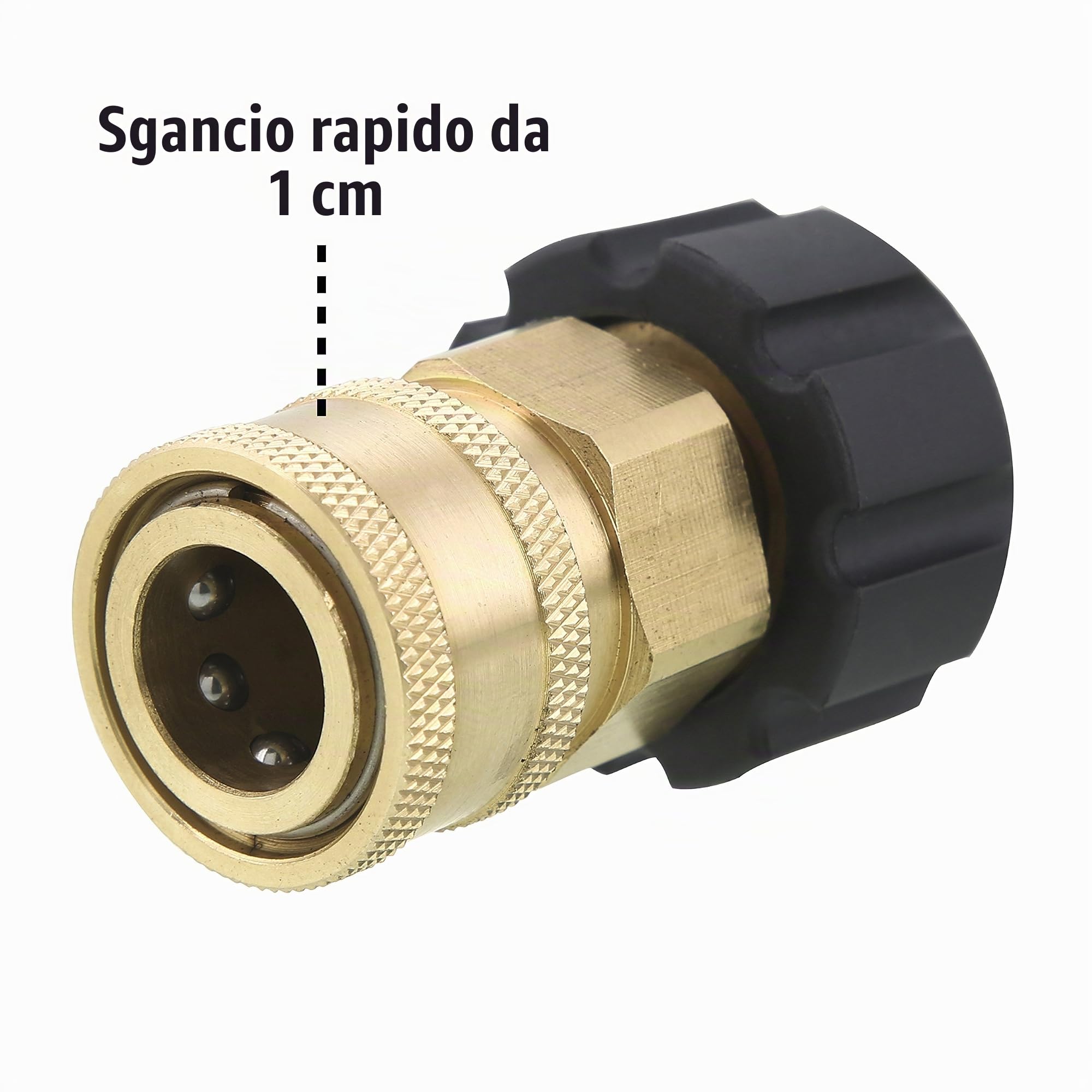 Tool Daily Presa di collegamento rapido per pistola e tubo flessibile per idropulitrice, presa da 3/8 di pollice a M22 14 mm metrico, 5000 PSI