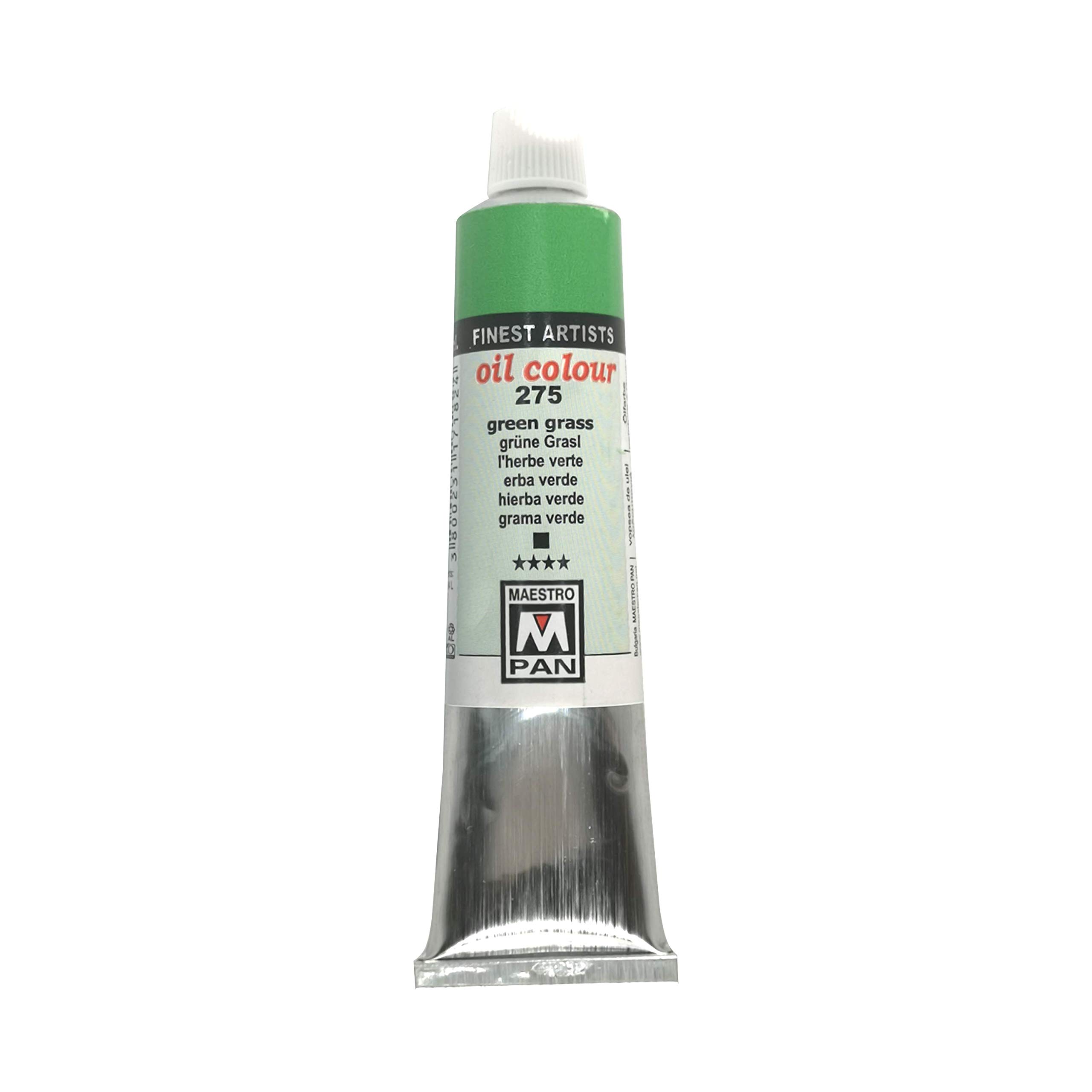 Pintura al óleo para artistas 84 colores Pintura profesional Maestro Pan Tubo de 45 ml (Luz verde hierba)