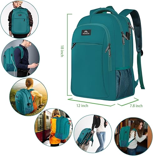 Miniatura 138 de MATEIN - Mochila empresarial para laptop de 15.6 pulgadas, mochila de viaje con puerto de carga USB, resistente al agua, para trabajo, universidad
