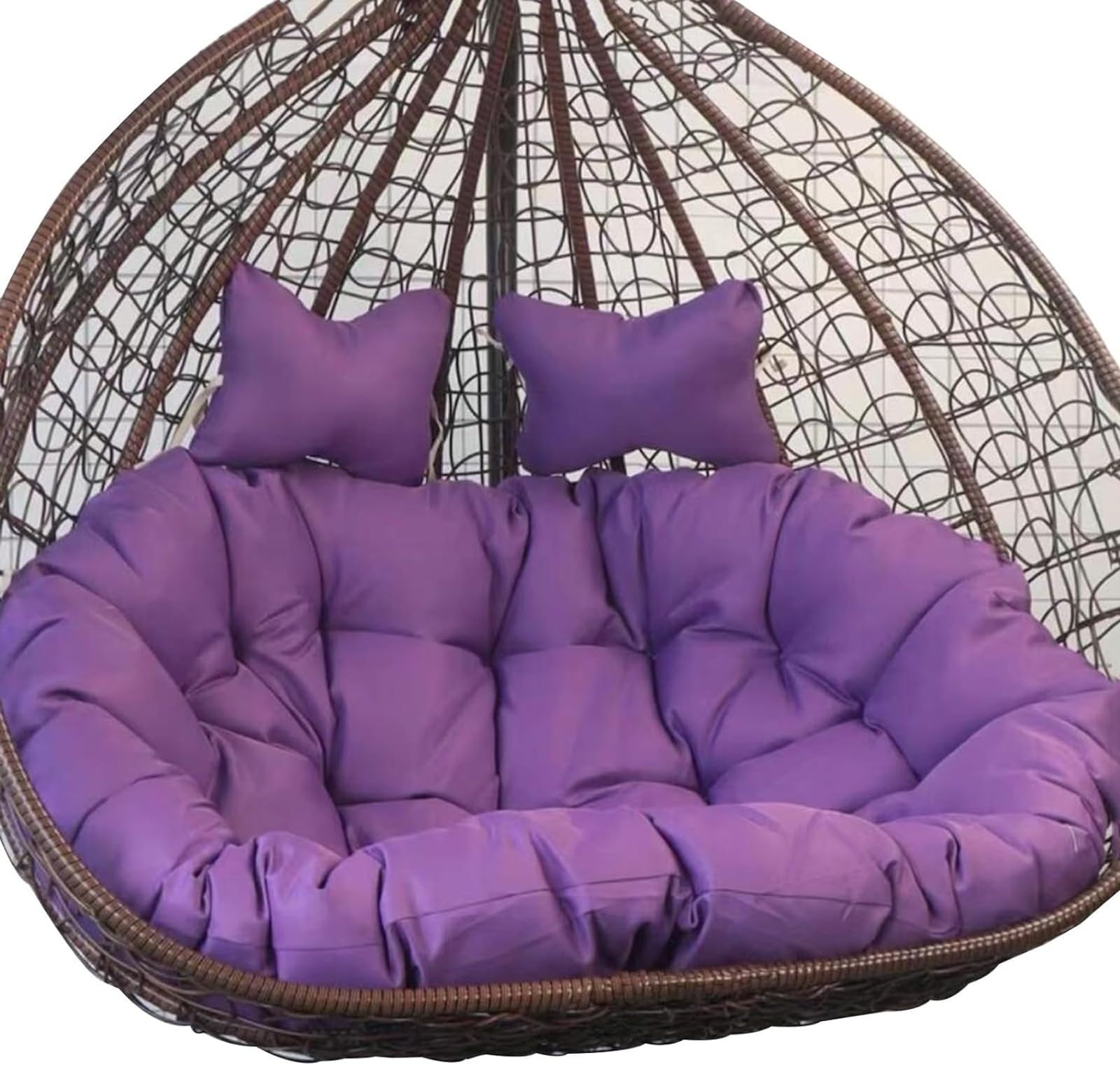 Egg Chair Swing Cushion Outdoor, 2 Person Hanging Egg Chair Cushion, Double Hanging Basket Chair Cushion, Hanging Hammock Chair Cushion Replacement (Only Cushion)(L,170 * 120cm/67 * 47in)