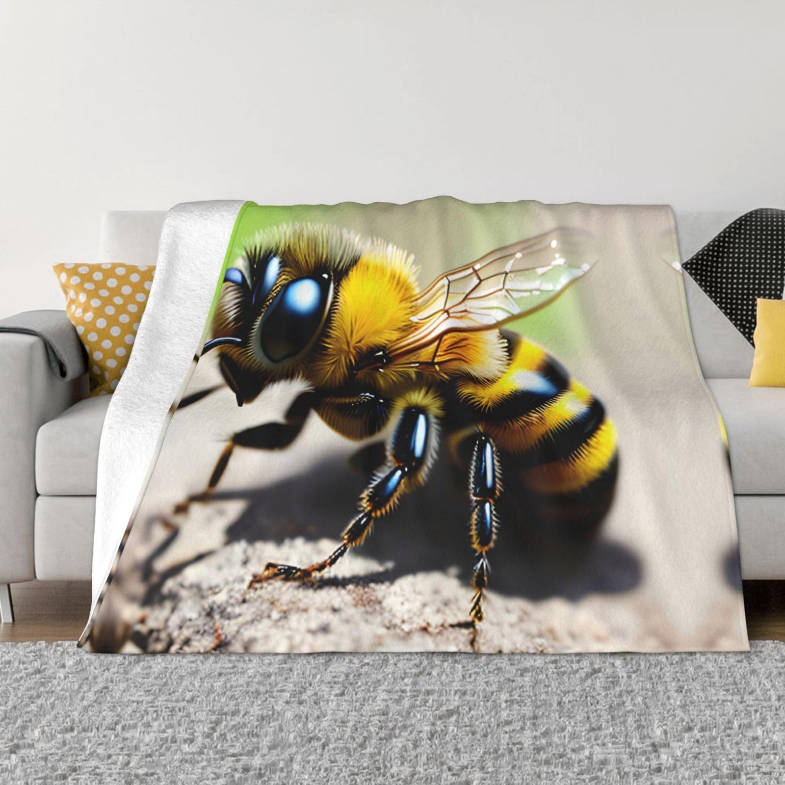 Couverture flanelle PHAYAH contre le froid nocturne sur le lit et le canapé