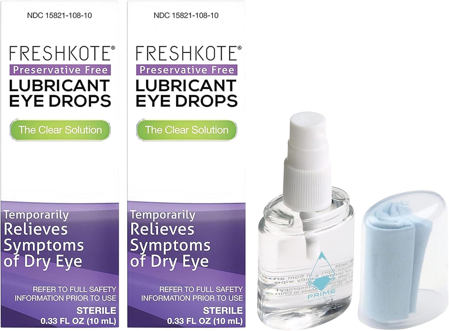 FRESHKOTE Eye Drops for Dry Eyes (2x 0.33 OZ Bottles