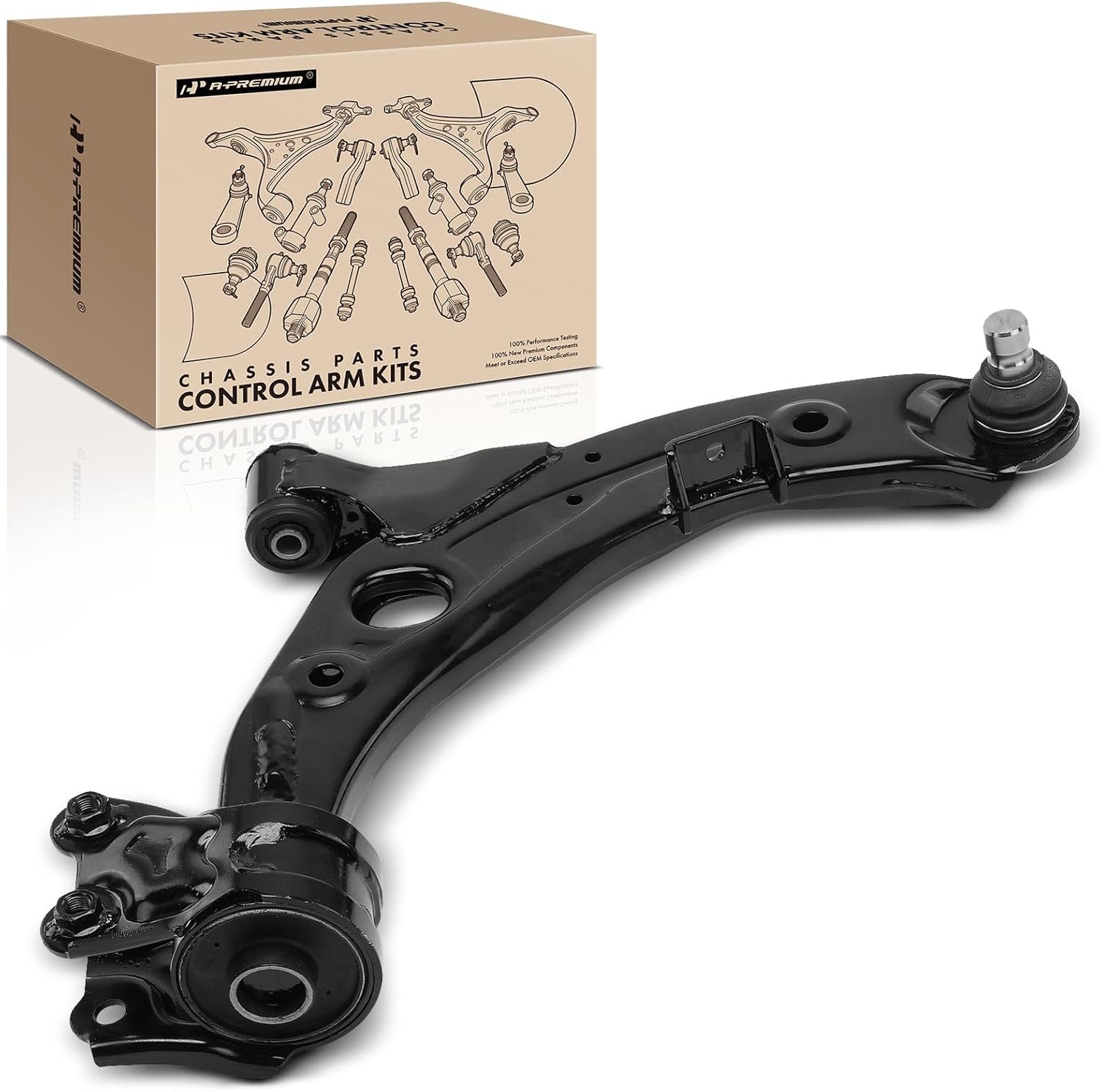A-Premium Front Right Lower Control Arm with Ball Joint & Bushing, Compatible with Mazda CX-7 CX7 2007-2012