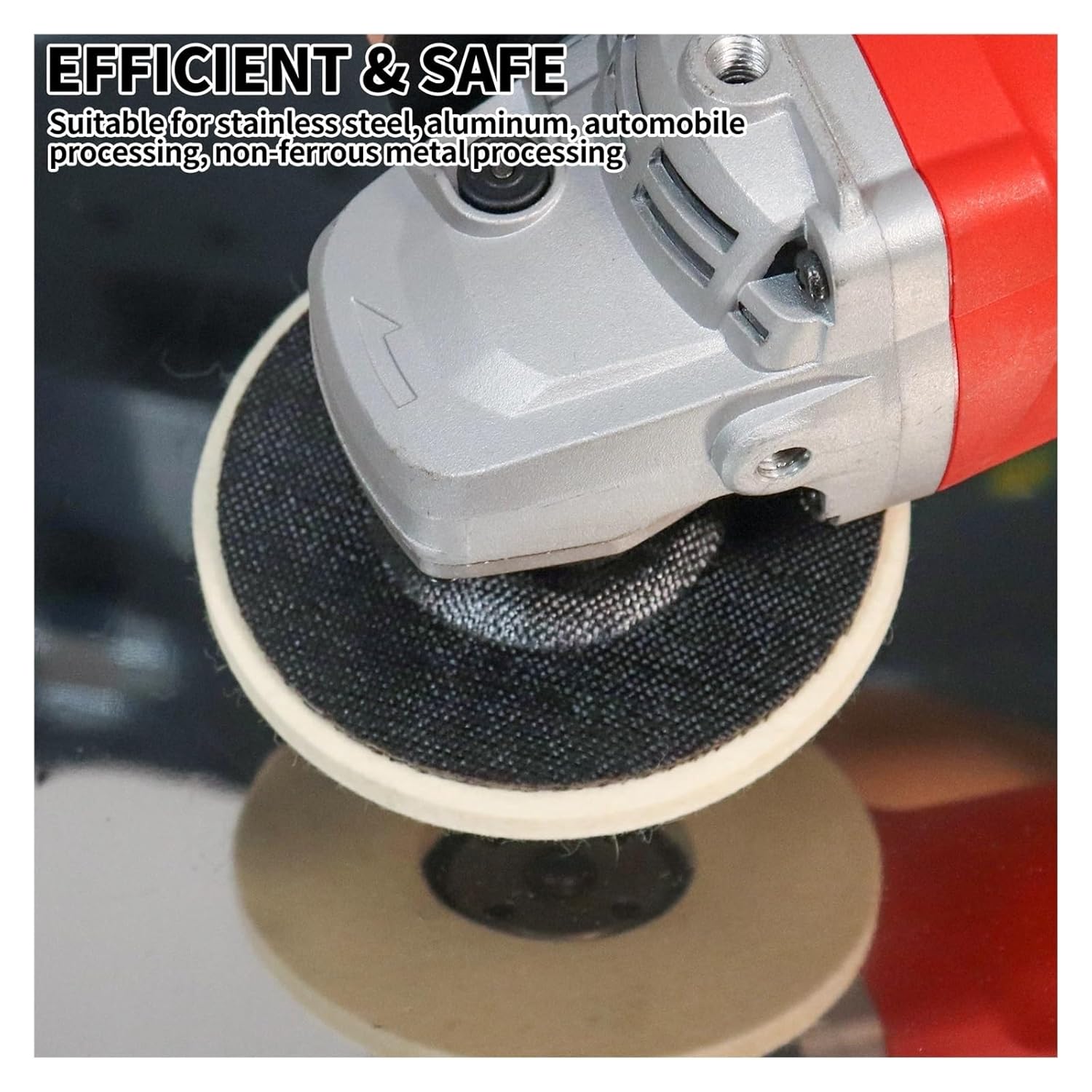 IFQIFQ 115/125mm Wool Polishing Wheel Buffing Pads Angle Grinder Wheel Felt Polishing Disc for Metal Marble Glass Ceramics