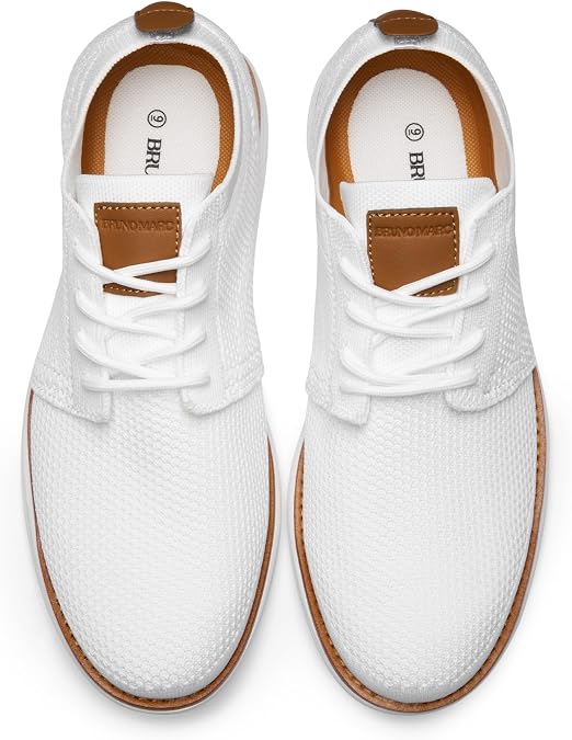 Bruno Marc Men's KnitFlex Breeze Mesh Sneakers Oxfords Lace-Up Lightweight Casual Walking Shoes