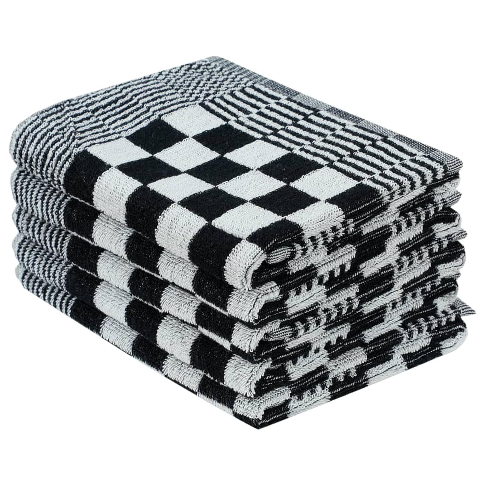Homgoday Set Strofinacci 20 pz in Cotone Nero e Bianco, Decor da Mobili da Interni per Soggiorno Ufficio Camera da Letto