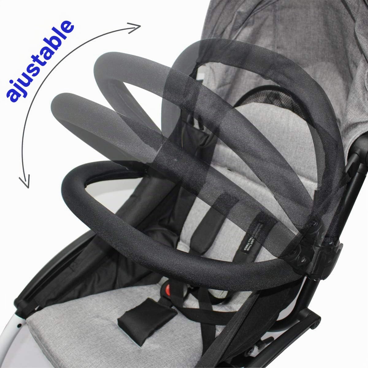Barra de seguridad Compatible con babyzen Cochecito YOYO2 y YOYO serie, Cuero sintético