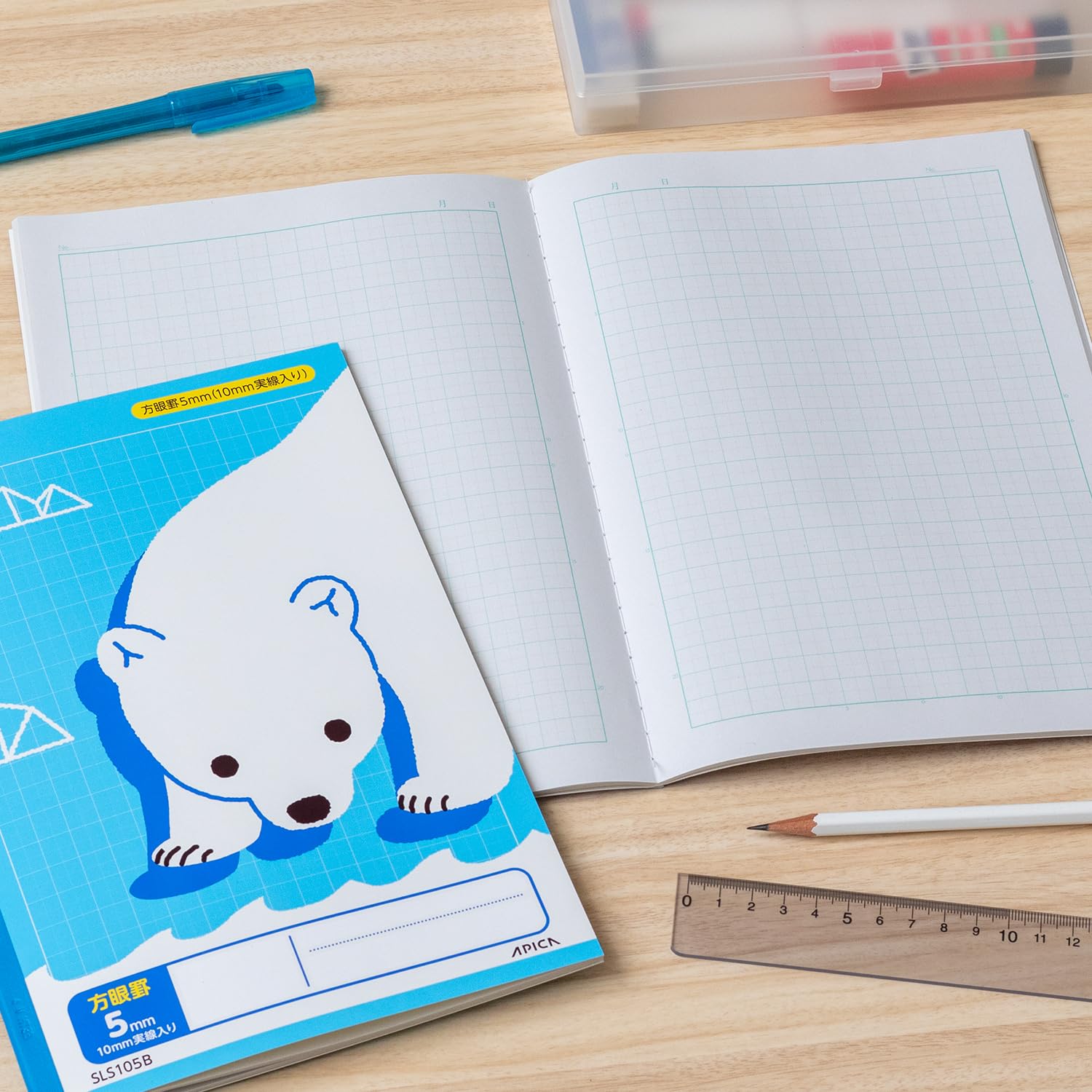 Amazon.co.jp: アピカ 学習帳 スクールキッズ かわいいイラストノート