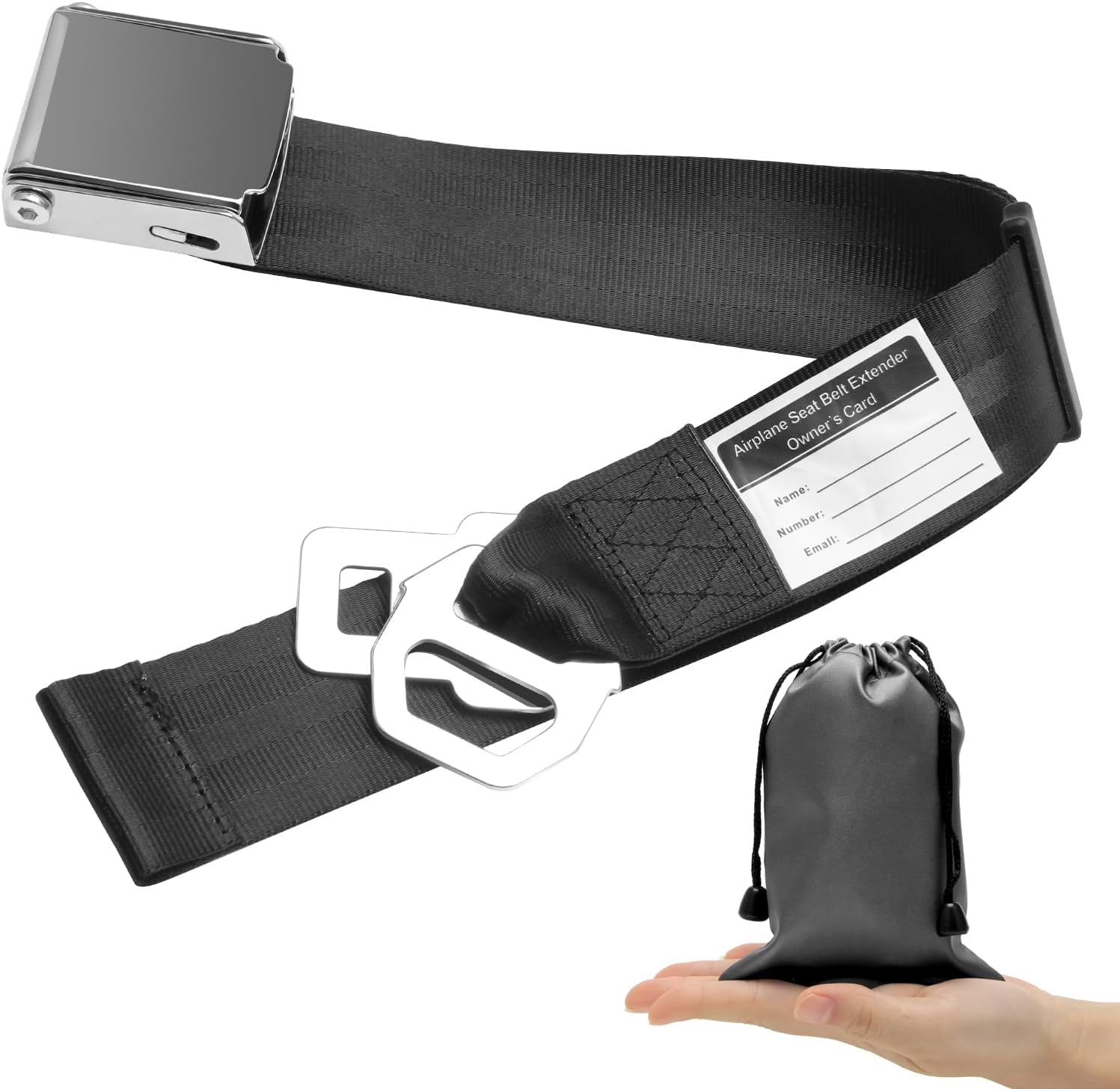 2 in 1 Airplane Seat Belt Extender, Coolrunner Adjustable 7
