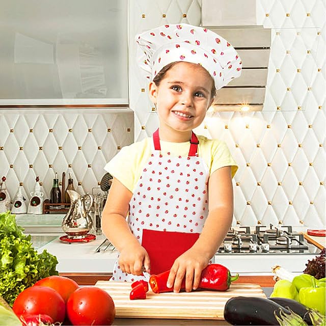 Foto 3 de 7 de Jennice House Juego de delantal y gorro de chef para niños