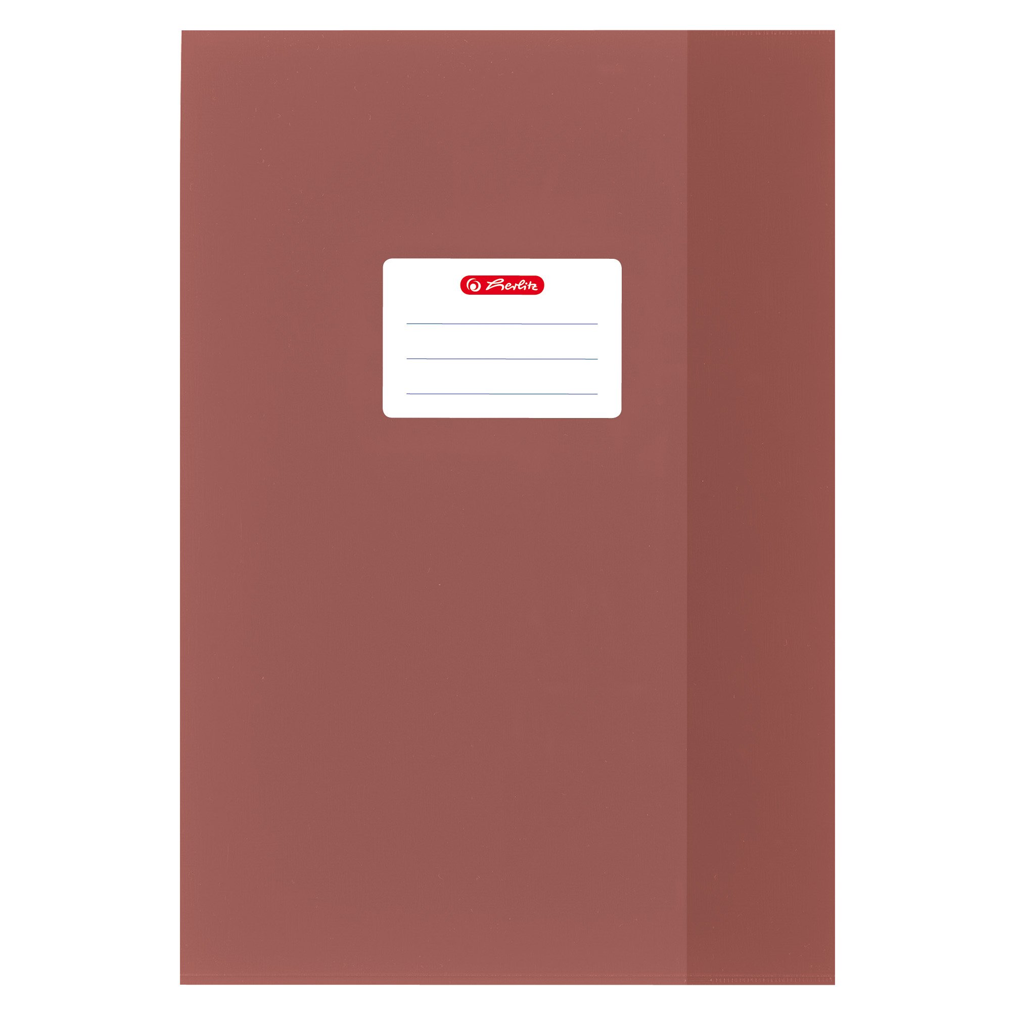 Herlitz 5204086 Book Cover A4, geprägt (Bast), PP, Brown