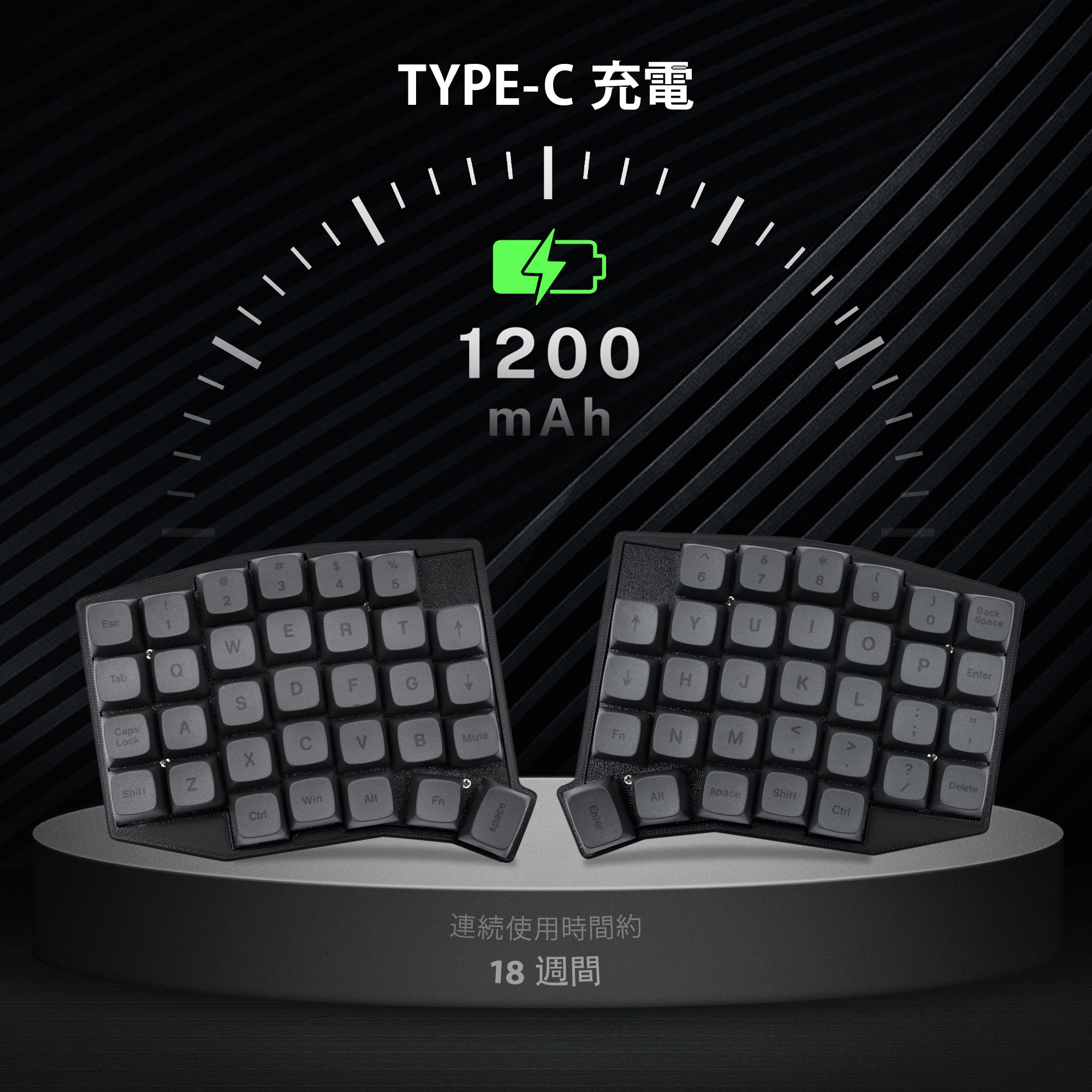 Amazon | YIVU Sofle ワイヤレス 分割キーボード 左右分離
