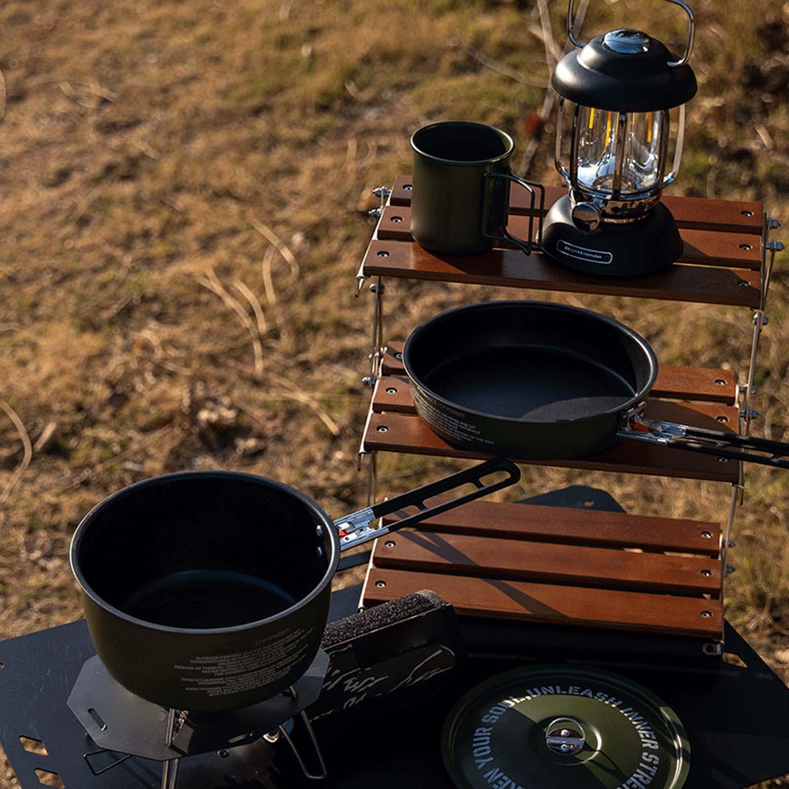 Naczynia Kempingowe Składany, kompaktowy, równomierne ogrzewanie | Turystyczny garnek do gotowania zupy na outdoor, backpacking, hiking, , survival, polowanie, plaża, rodzina, pary