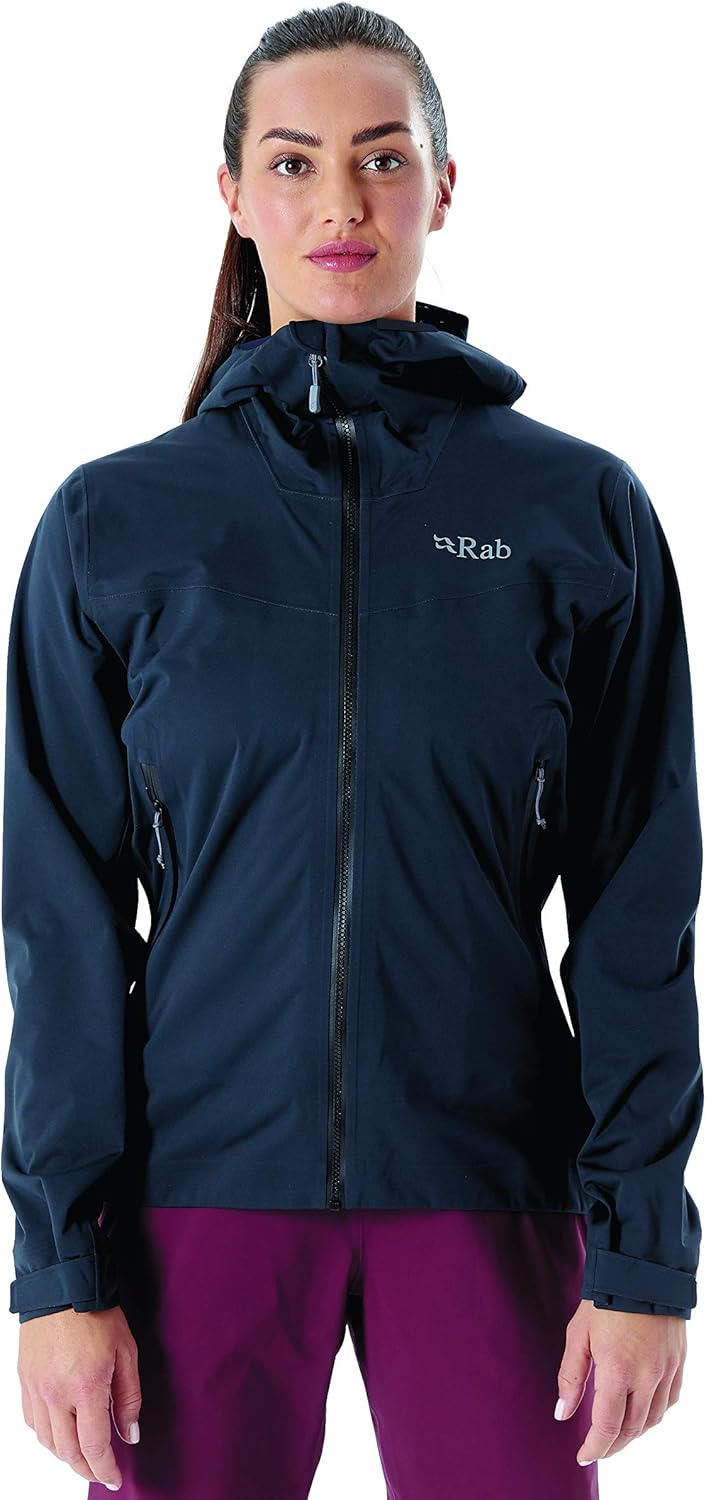 Rab Women's Kinetic 2.0 Hooded Jacket, Waterproof Softshell for Hiking, Trekking