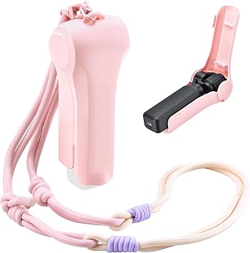 Osmo Pocket 4/3 Protective Case with Lanyard & Wrist Strap, Pink