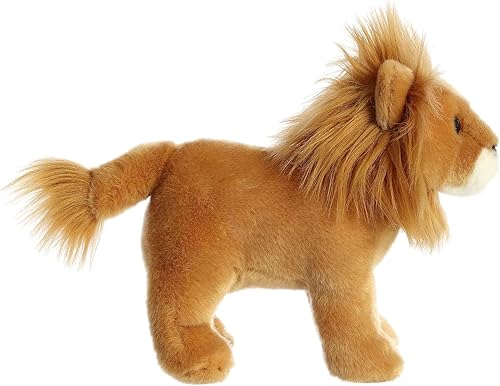 Miniatura 3 de Aurora Adorable animal de peluche Miyoni Lion - Detalle realista - Compañerismo apreciado - Marrón 10 pulgadas