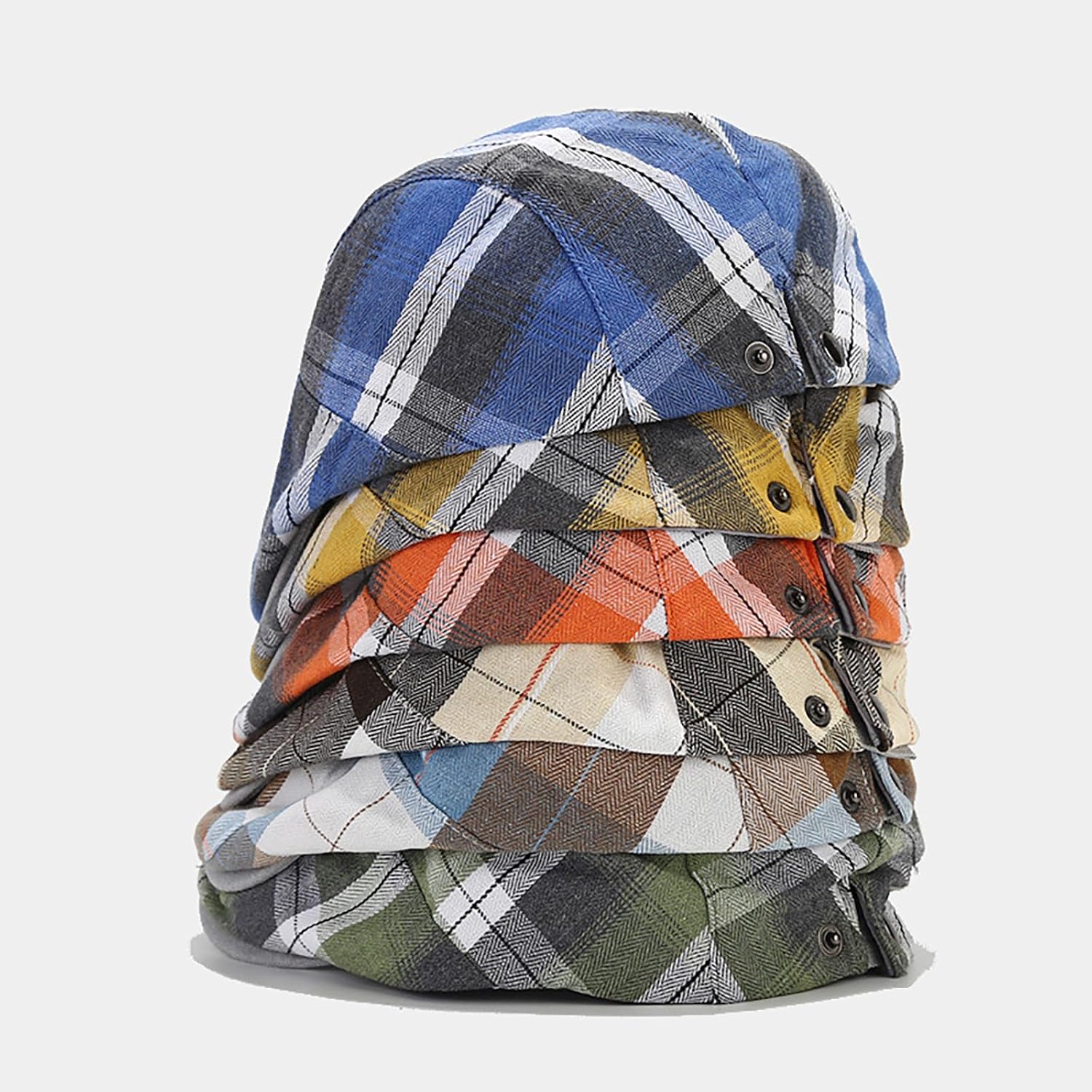 yolrdiw Women Vintage Plaid Ivy Flat Cap Gatsby Cabbie Driving Newsboy Hat for Men