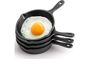 4-Pack Mini Iron Skillets: Versatile Cooking for Every Occasion