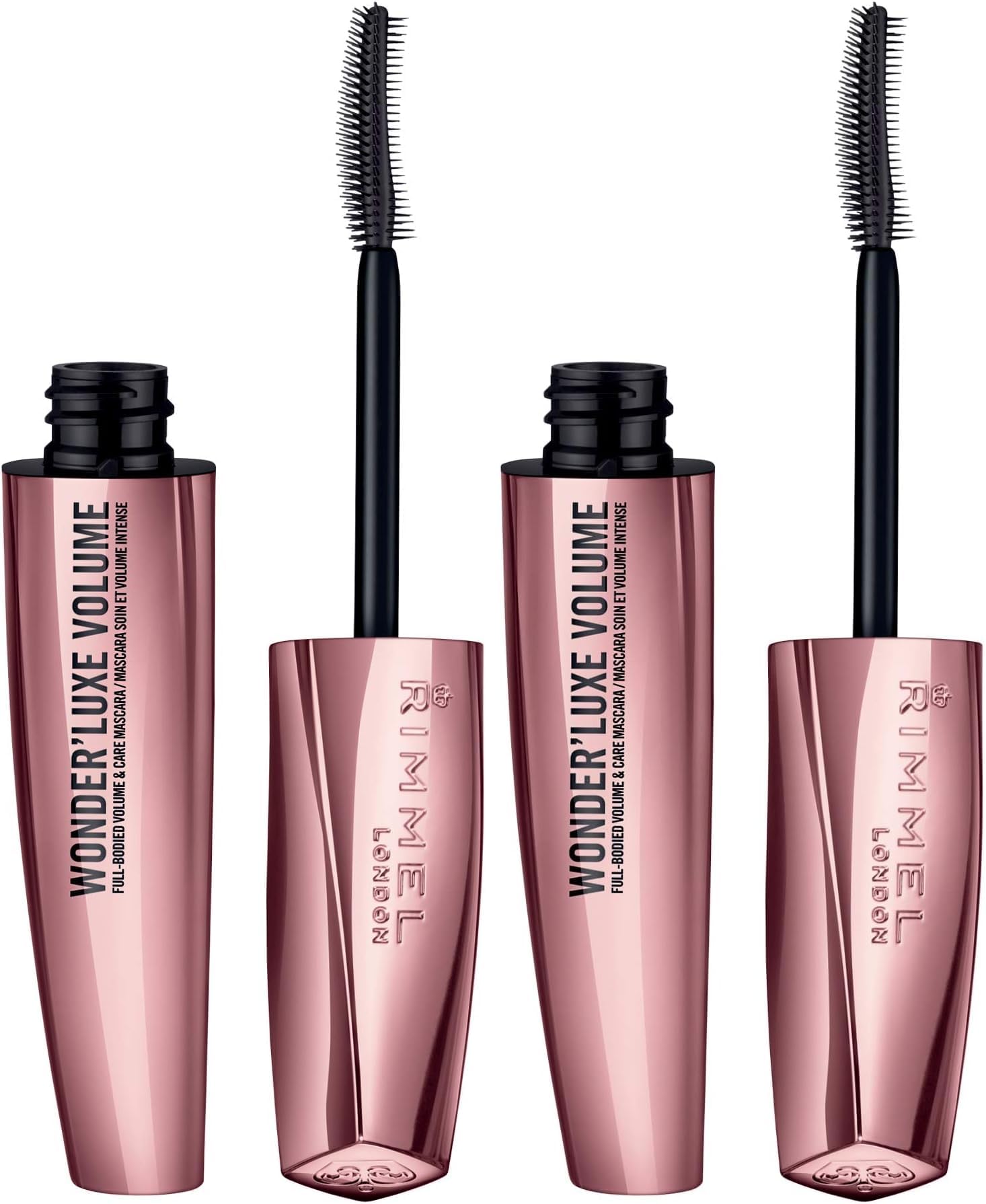 Wonder'Luxe Volume Mascara, Long-Wearing, Volumizing, Smudge-Proof, 003, Extreme Black, 0.08oz (Pack of 2)