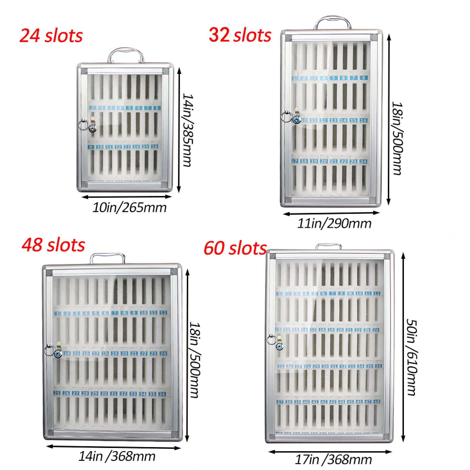 Handy-Aufbewahrungsschrank Für Klassenzimmer - 60 Fächer Wandmontage