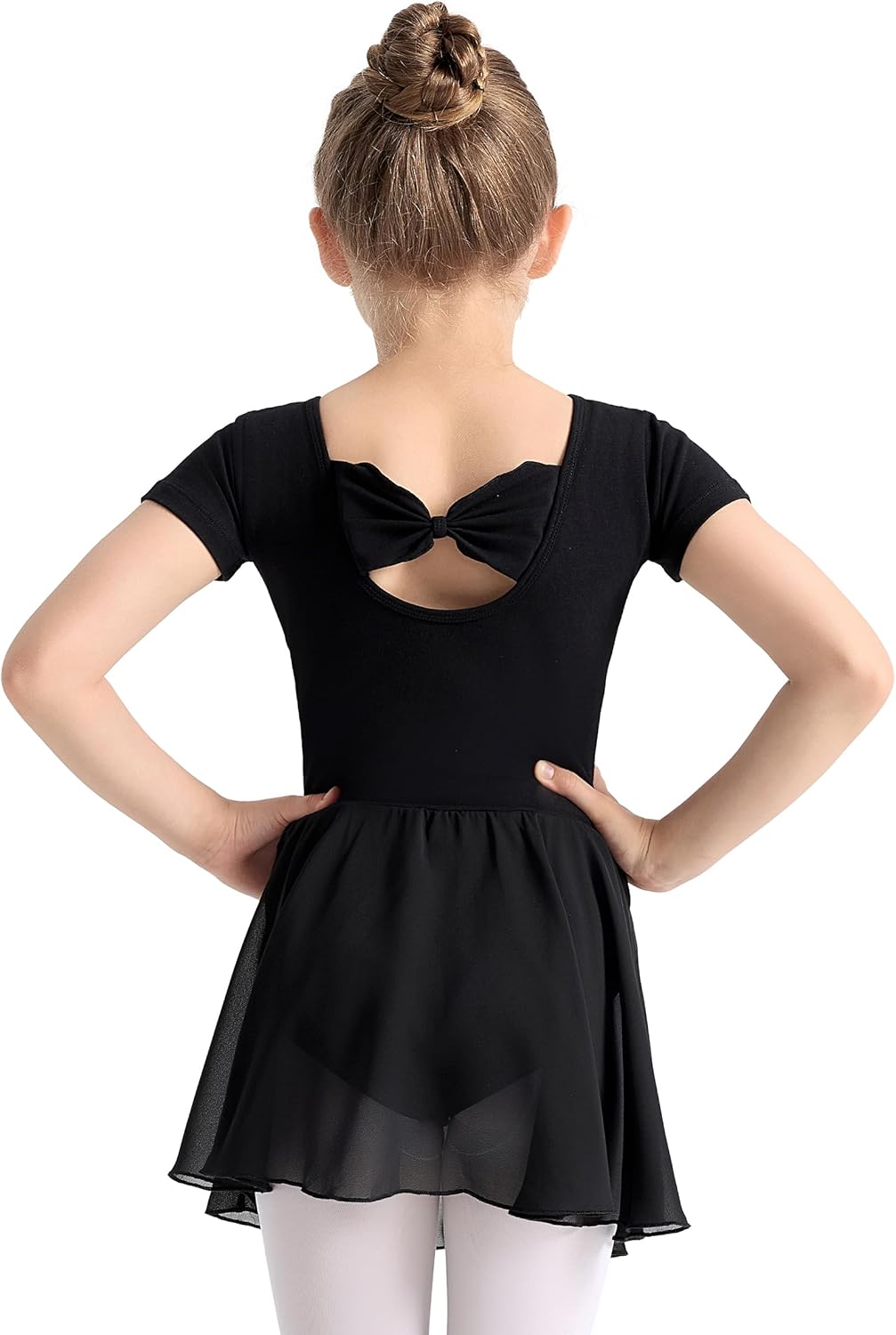 Ballet Leotards for Girls Dance Dress for Toddler & Ballet Outfit with Bow Back, 2T-11Y