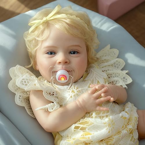 Miniatura 8 de SCOM Reborn - Muñeca realista de 18 pulgadas, muñeca realista de silicona, linda muñeca de cuerpo suave, regalo para mayores de 3 años