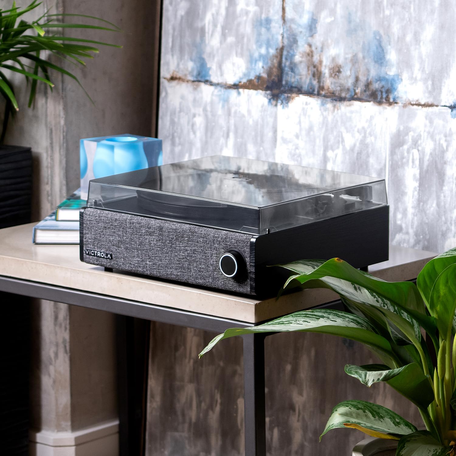 Victrola Eastwood LP – Giradischi Bluetooth a 3 velocità con testina MM Audio Technica AT-3600L, uscita Bluetooth Vinyl Stream, altoparlante flottante anti-salto, uscita RCA e jack da 3,5 mm (Nero)