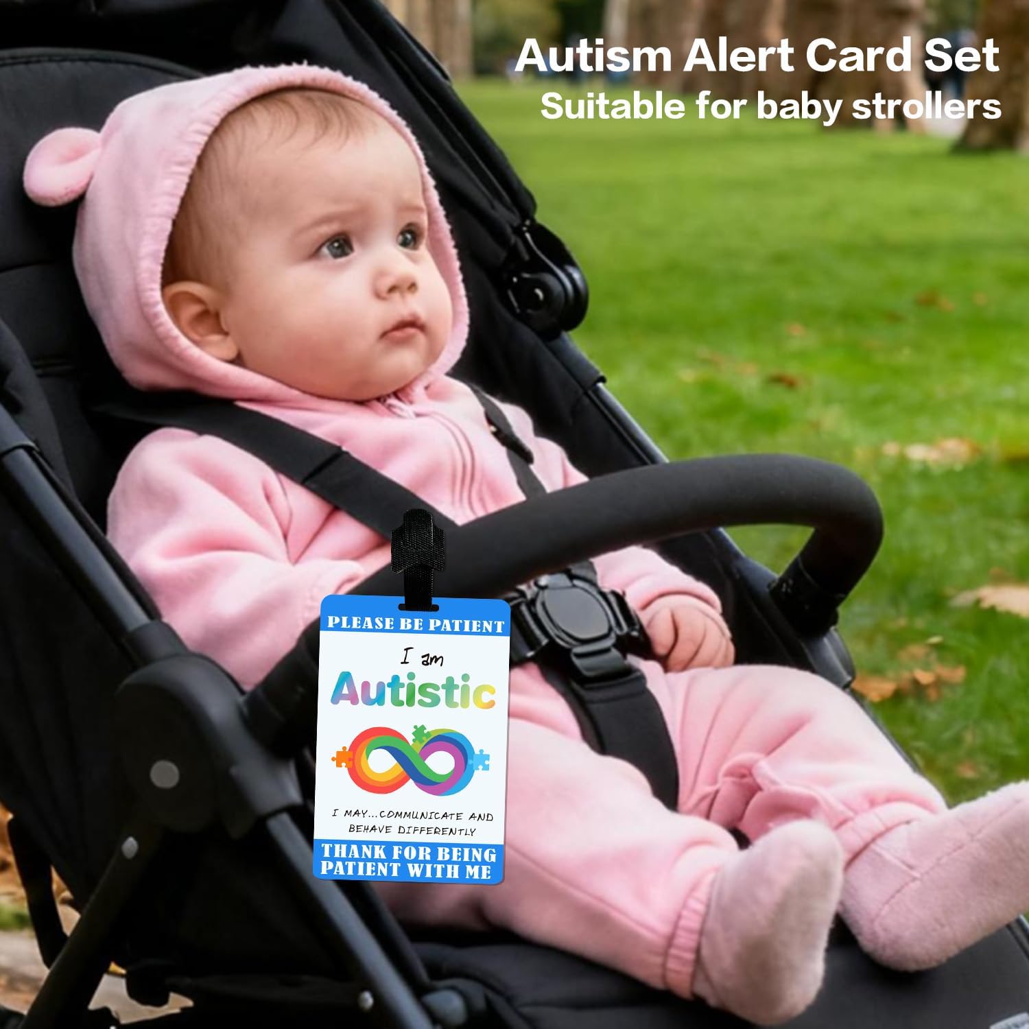 Autism Card Set with Safety Tag, Funny Autism ID Badge Holder and Autism Lanyard for Autism Safety Products (1) image 5