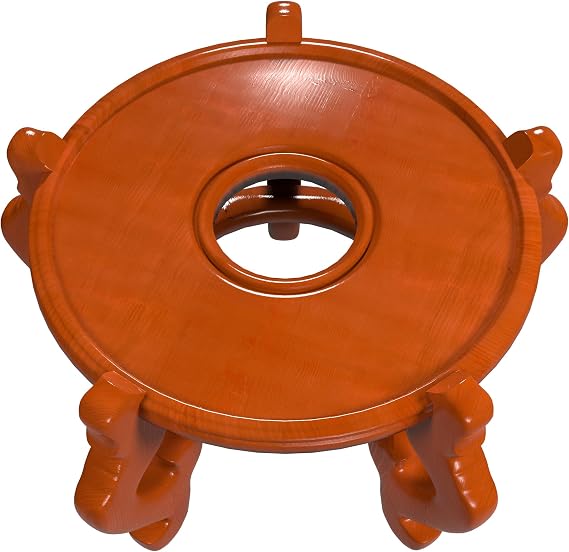 Red Lantern Rosewood Fishbowl Stand - Honey - Size 8.5 in. Base Diameter