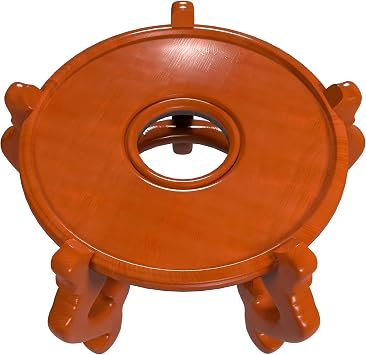 Red Lantern Rosewood Fishbowl Stand - Honey - Size 8.5 in. Base Diameter