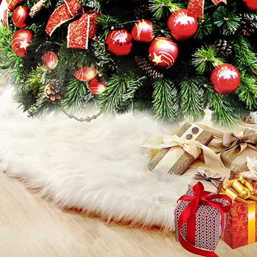 Amazon.co.jp: Steppiano クリスマスツリースカート ファー 足元