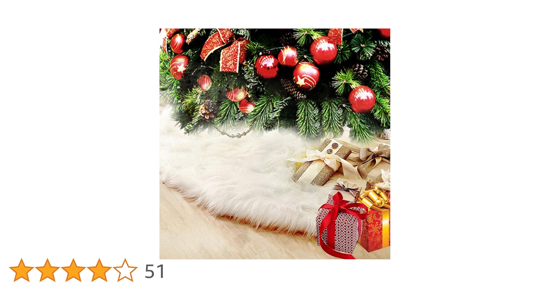 Amazon.co.jp: Steppiano クリスマスツリースカート ファー 足元