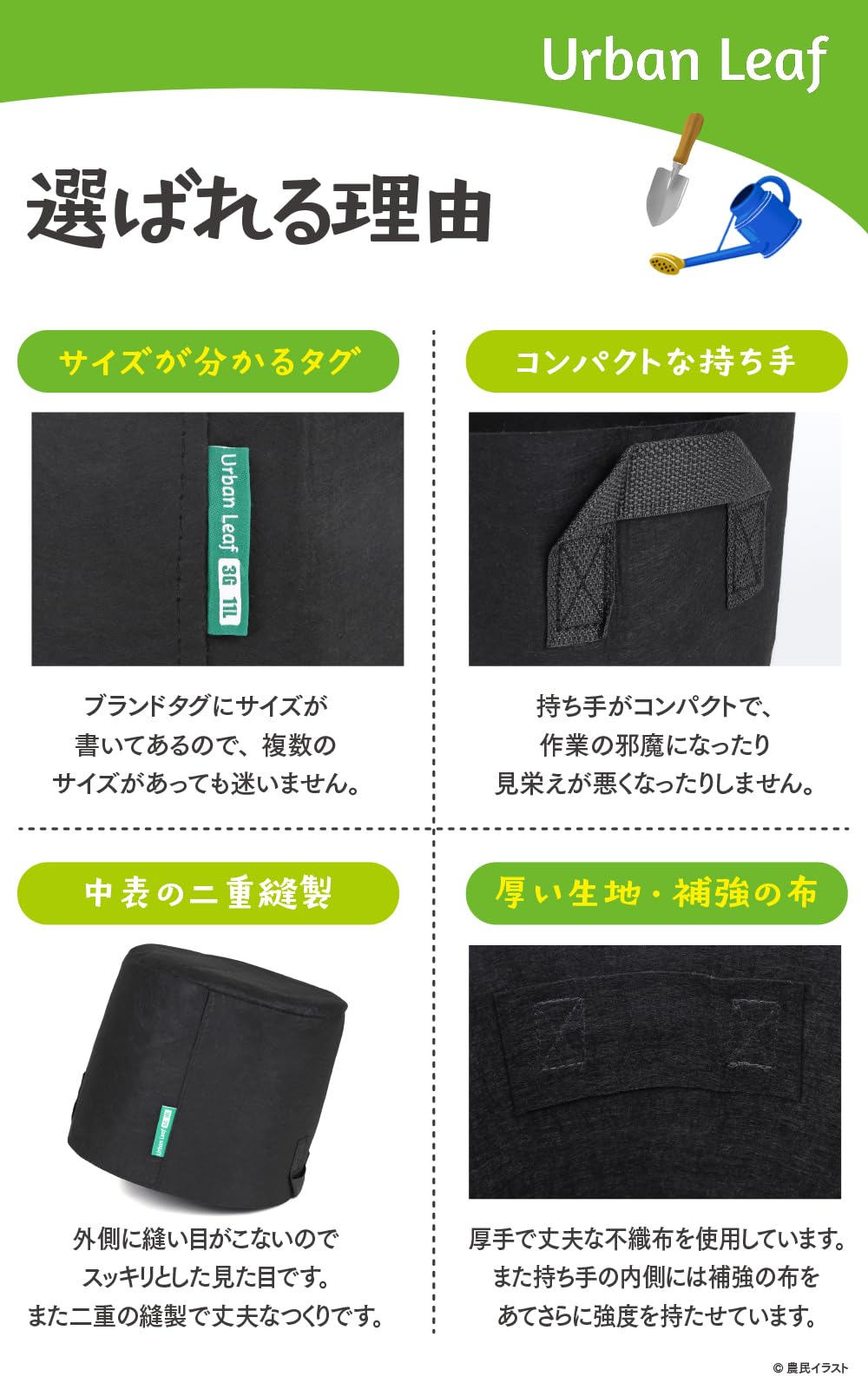 Amazon.co.jp: [Urban Leaf] 不織布プランター 10ガロン 5枚