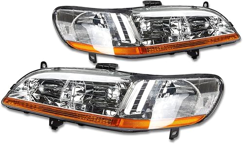 Miniatura 7 de DNA MOTORING - Par de faros delanteros compatibles con Honda Accord 98-02, negrotransparente, HL-OH-HA98-BK-CL1