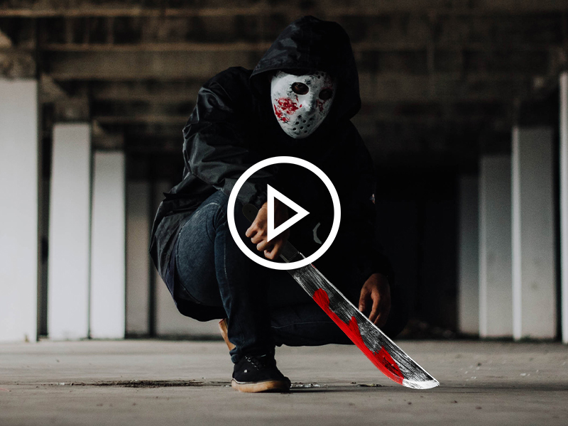 Viving Kostüme – Realistische Blutige Machete (105 Cm) Für Grusel- & Halloween-Partys